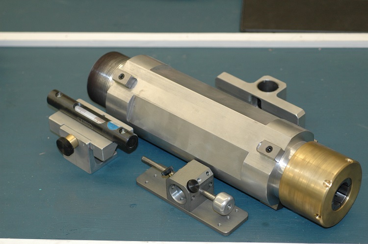 Custom machined pieces of precision equipment.
