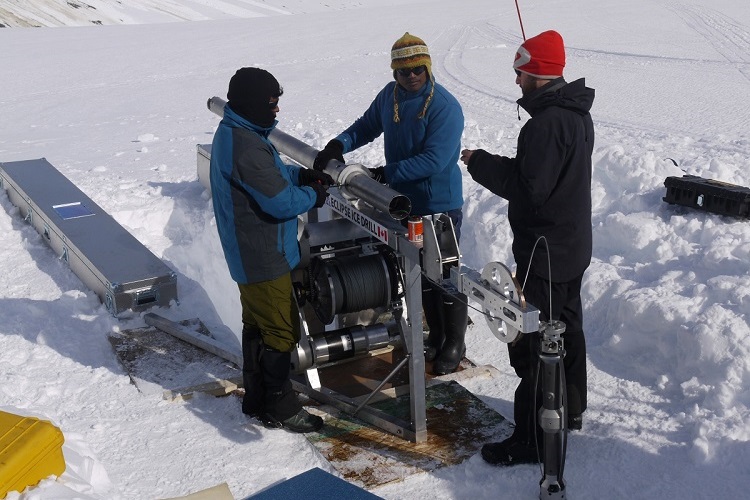 ECLIPSE Ice Drill in use.